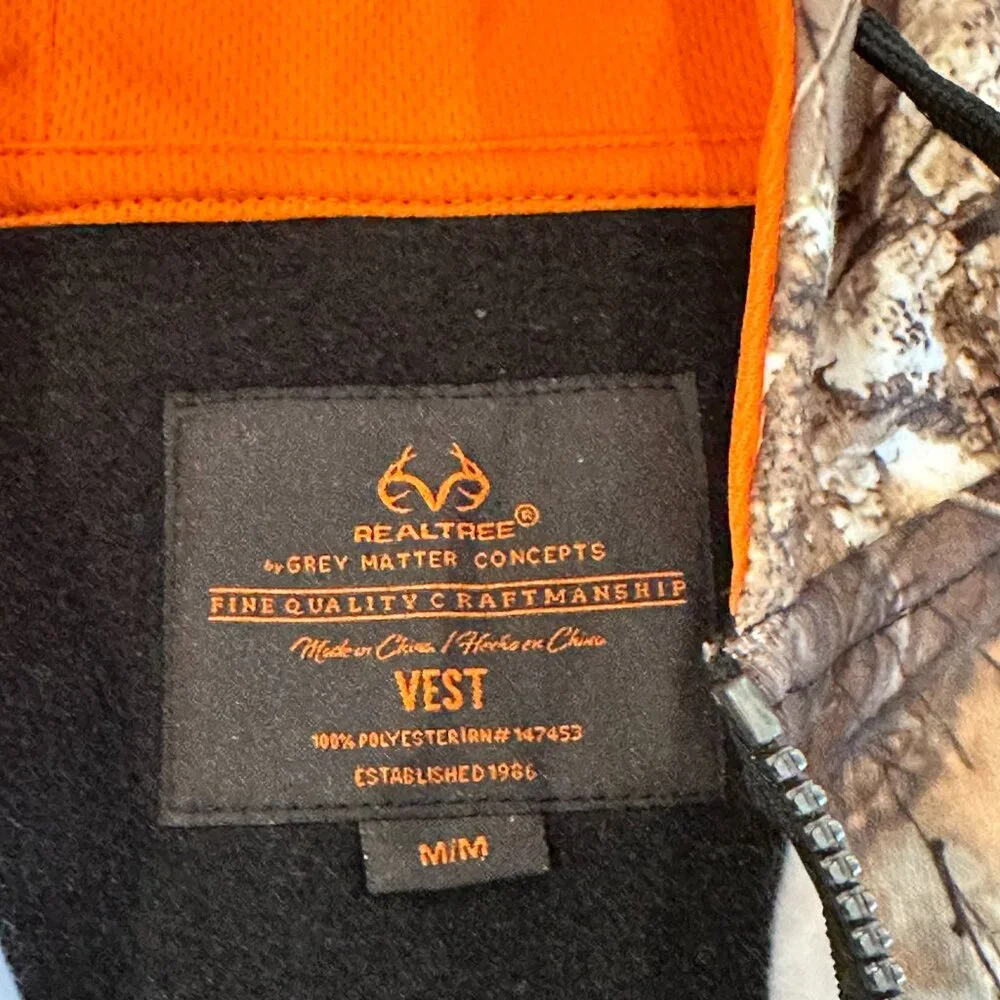 New Realtree Black w/Camo 1/4 Zip Pullover Fleece Hoodie Size M (NWOT) - Picture 9 of 12